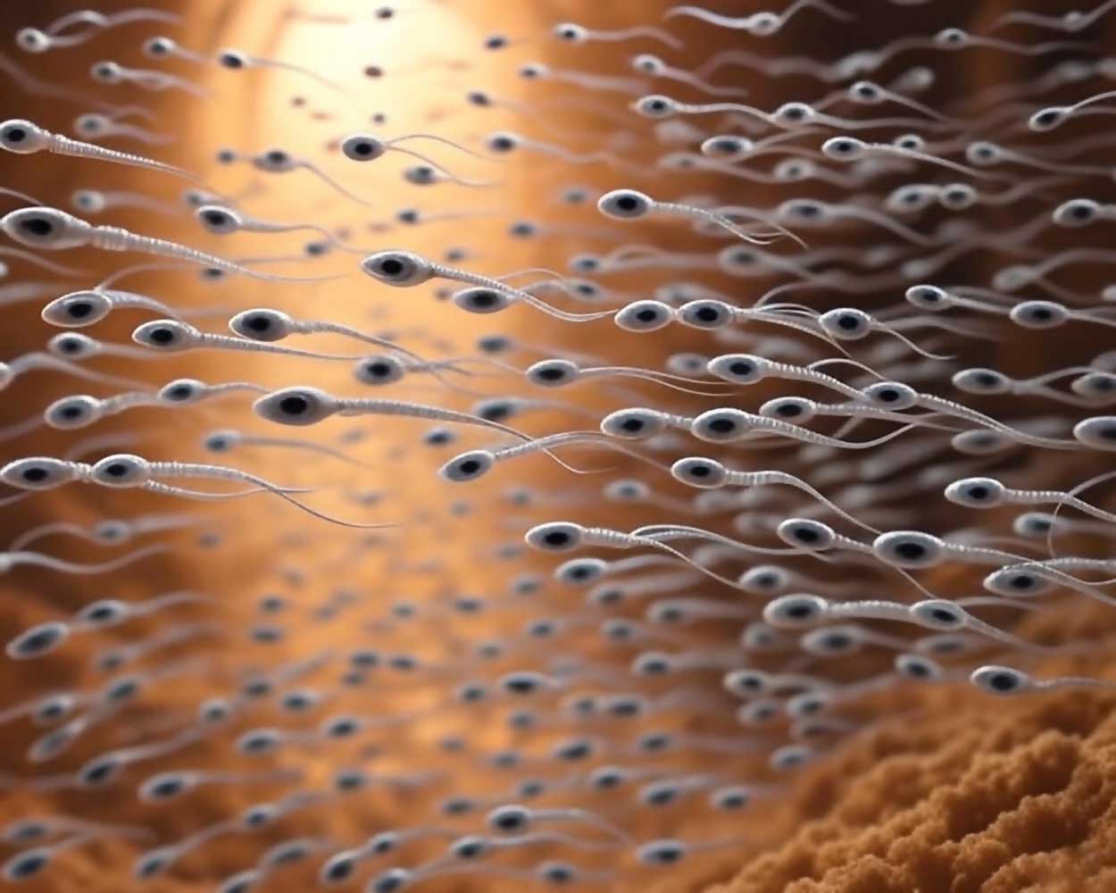 Huge amount of sperm inside a woman
