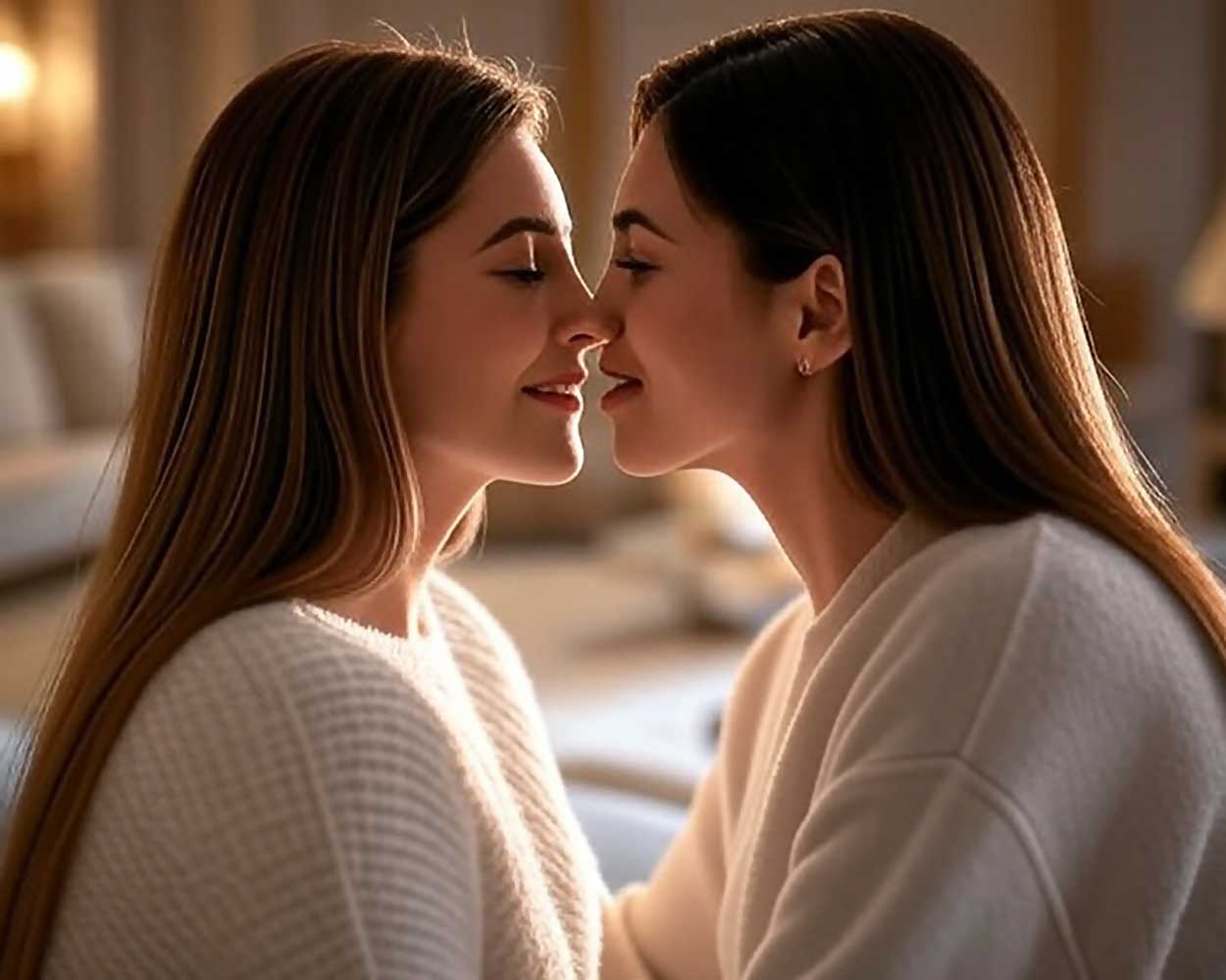 lesbian double creampies